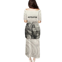Whanau Maori Language Family Matching Puletasi and Hawaiian Shirt Te Reo Maori Inspired Art LT9 - Polynesian Pride