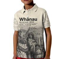 Whanau Maori Language Kid Polo Shirt Te Reo Maori Inspired Art