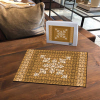 Hawaiian Quilt Block Design Puzzle Gold Hawaii Culture Motifs LT9 - Polynesian Pride