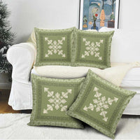Hawaiian Quilt Block Design Pillow Cover Lime Hawaii Culture Motifs LT9 - Polynesian Pride
