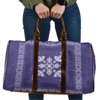 Hawaiian Quilt Block Design Travel Bag Purple Hawaii Culture Motifs - Polynesian Pride