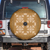 Hawaiian Quilt Pattern Spare Tire Cover Gold Hawaii Culture Tropical LT9 Gold - Polynesian Pride
