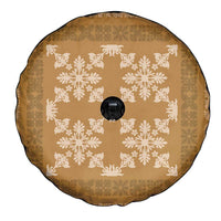 Hawaiian Quilt Pattern Spare Tire Cover Gold Hawaii Culture Tropical LT9 - Polynesian Pride