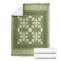 Hawaiian Quilt Pattern Blanket Lime Hawaii Culture Tropical LT9 - Polynesian Pride
