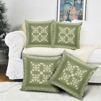 Hawaiian Quilt Pattern Pillow Cover Lime Hawaii Culture Tropical - Polynesian Pride