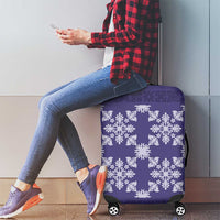 Hawaiian Quilt Pattern Luggage Cover Purple Hawaii Culture Tropical - Polynesian Pride
