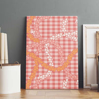 Pink Tropical Floral Palaka Canvas Wall Art Hawaiian Quilt Pattern - Polynesian Pride