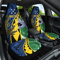 Personalised Crocodile and Shark Solomon Islands Car Seat Cover Polynesian Tribal Tattoo LT9 One Size Green - Polynesian Pride