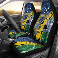 Personalised Crocodile and Shark Solomon Islands Car Seat Cover Polynesian Tribal Tattoo LT9 - Polynesian Pride