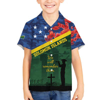 Personalised Solomon Islands Remembrance Day Hawaiian Shirt We Will Remember Them with Camouflage Style