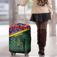 Personalised Solomon Islands Remembrance Day Luggage Cover We Will Remember Them with Camouflage Style