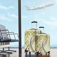 Aloha Vintage Palaka Floral Hawaiian Quilt Luggage Cover Omaomao Motif - Polynesian Pride