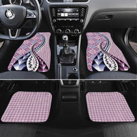 Aloha Vintage Palaka Floral Hawaiian Quilt Car Mats Akala Motif - Polynesian Pride