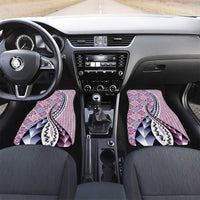Aloha Vintage Palaka Floral Hawaiian Quilt Car Mats Akala Motif - Polynesian Pride
