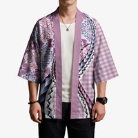 Aloha Vintage Palaka Floral Hawaiian Quilt Kimono Akala Motif LT9 - Polynesian Pride
