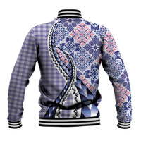 Aloha Vintage Palaka Floral Hawaiian Quilt Baseball Jacket Poni Motif LT9 - Polynesian Pride