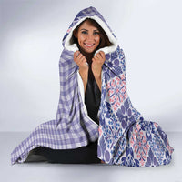 Aloha Vintage Palaka Floral Hawaiian Quilt Hooded Blanket Poni Motif - Polynesian Pride