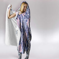 Aloha Vintage Palaka Floral Hawaiian Quilt Hooded Blanket Poni Motif - Polynesian Pride