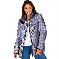 Aloha Vintage Palaka Floral Hawaiian Quilt Padded Jacket Poni Motif - Polynesian Pride