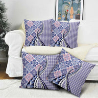 Aloha Vintage Palaka Floral Hawaiian Quilt Pillow Cover Poni Motif - Polynesian Pride