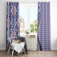 Aloha Vintage Palaka Floral Hawaiian Quilt Window Curtain Poni Motif - Polynesian Pride