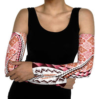 Aloha Vintage Palaka Floral Hawaiian Quilt Arm Sleeves Ulaula Motif - Polynesian Pride