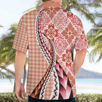Aloha Vintage Palaka Floral Hawaiian Quilt Hawaiian Shirt Ulaula Motif - Polynesian Pride