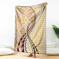 Aloha Vintage Palaka Floral Hawaiian Quilt Blanket Melemele Motif - Polynesian Pride