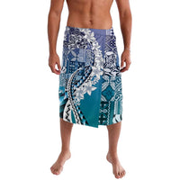 Aloha Vintage Plumeria Hawaiian Tapa Pattern Lavalava Blue Hawaiian Tapa Pattern - Polynesian Pride
