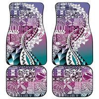 Aloha Vintage Plumeria Hawaiian Tapa Pattern Car Mats Gradient Hawaiian Tapa Pattern - Polynesian Pride