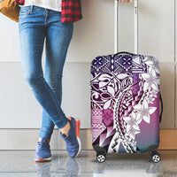 Aloha Vintage Plumeria Hawaiian Tapa Pattern Luggage Cover Gradient Hawaiian Tapa Pattern - Polynesian Pride