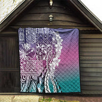 Aloha Vintage Plumeria Hawaiian Tapa Pattern Quilt Gradient Hawaiian Tapa Pattern - Polynesian Pride