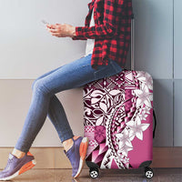 Aloha Vintage Plumeria Hawaiian Tapa Pattern Luggage Cover Pink Hawaiian Tapa Pattern - Polynesian Pride
