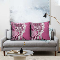 Aloha Vintage Plumeria Hawaiian Tapa Pattern Pillow Cover Pink Hawaiian Tapa Pattern LT9 - Polynesian Pride