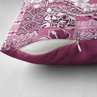 Aloha Vintage Plumeria Hawaiian Tapa Pattern Pillow Cover Pink Hawaiian Tapa Pattern LT9 - Polynesian Pride
