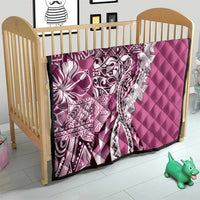 Aloha Vintage Plumeria Hawaiian Tapa Pattern Quilt Pink Hawaiian Tapa Pattern - Polynesian Pride