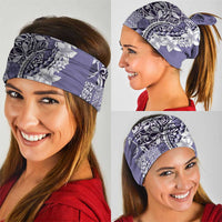 Aloha Vintage Plumeria Hawaiian Tapa Pattern Neck Gaiter Purple Hawaiian Tapa Pattern - Polynesian Pride