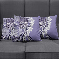Aloha Vintage Plumeria Hawaiian Tapa Pattern Pillow Cover Purple Hawaiian Tapa Pattern LT9 - Polynesian Pride