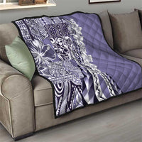 Aloha Vintage Plumeria Hawaiian Tapa Pattern Quilt Purple Hawaiian Tapa Pattern - Polynesian Pride