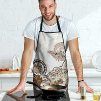 Polynesian Manta Ray Apron Beige Floral Turtle Tattoo - Polynesian Pride
