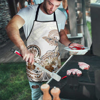 Polynesian Manta Ray Apron Beige Floral Turtle Tattoo - Polynesian Pride