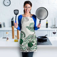 Polynesian Manta Ray Apron Green Floral Turtle Tattoo - Polynesian Pride