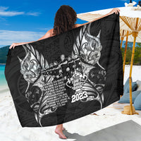 New Zealand Rugby Sarong Black Haka Dance With NZ Champions History LT9 One Size 44 x 66 inches Black - Polynesian Pride