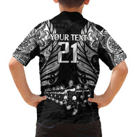 Custom New Zealand Rugby Family Matching Puletasi Dress and Hawaiian Shirt Black Haka Dance With NZ Champions History LT9 - Polynesian Pride