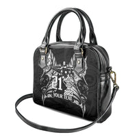 Custom New Zealand Rugby Shoulder Handbag Black Haka Dance With NZ Champions History LT9 - Polynesian Pride