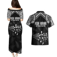 NZ Rugby Couples Matching Puletasi Dress and Hawaiian Shirt Kapa Opango Maori Haka With Years of The All Black Champions LT9 - Polynesian Pride
