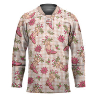 Beige Paniolo Palaka Hawaiian Cowgirl Christmas Hockey Jersey - Polynesian Pride