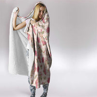Beige Paniolo Palaka Hawaiian Cowgirl Christmas Hooded Blanket - Polynesian Pride