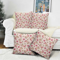 Beige Paniolo Palaka Hawaiian Cowgirl Christmas Pillow Cover - Polynesian Pride
