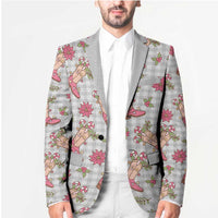 Gray Paniolo Palaka Hawaiian Cowgirl Christmas Blazer - Polynesian Pride